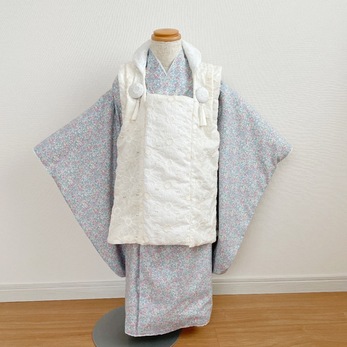七五三着物被布セット（3歳着物）ハンドメイド着物 子供服