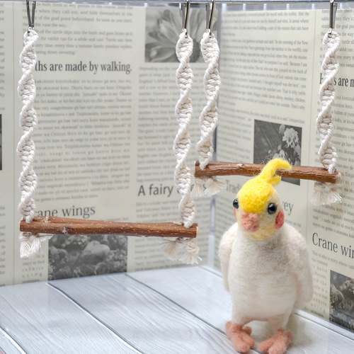 新鳥デザインのマクラメ編み作品　ピンク 6c2556e7410aacd03fa88e330e426e