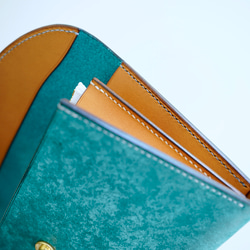 flap long wallet [ ターコイズ ] フラップロングウォレット 長財布 11枚目の画像