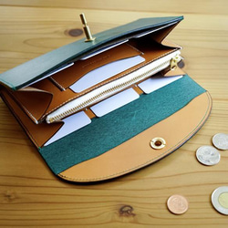 flap long wallet [ ターコイズ ] フラップロングウォレット 長財布 16枚目の画像