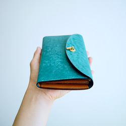 flap long wallet [ pueblo Turkey Blue ] フラップロングウォレット 長財布 5枚目の画像