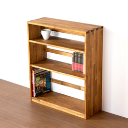 引取可能】アンティーク風ラダー本棚 マガジンラック 幅80cm LO/LO