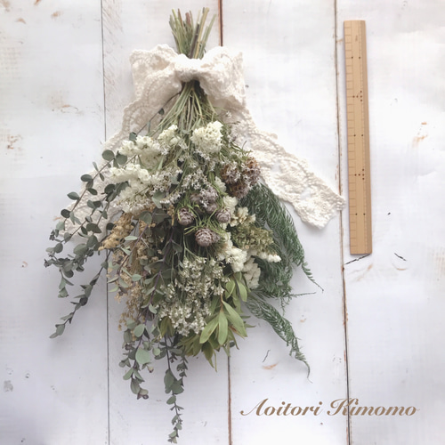 季節のスワッグ＊214 ドライフラワー あおいとりきもも＊nae 通販
