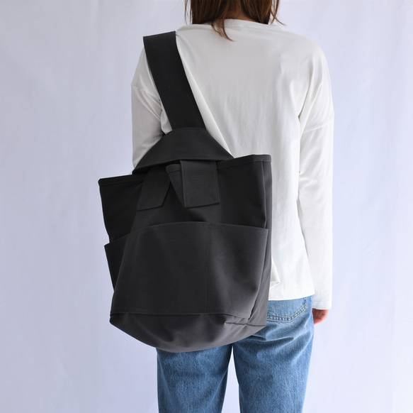 CLOUCHY SHOULDER BAG（チャコール/グレー） 10枚目の画像