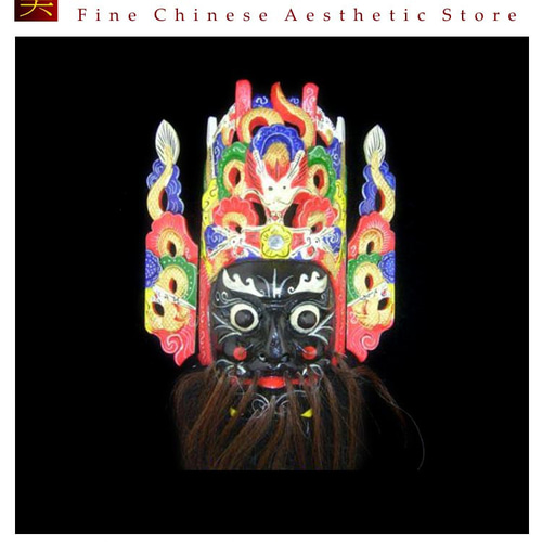 貴州 漢民族 オペラ仮面セット 中国 ドラマ インテリア 100% ウッド