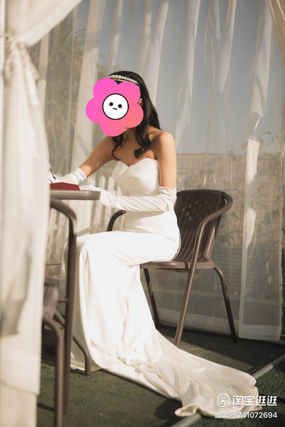 マーメイド　ウェディングドレス　結婚式　オーダーサイズ 5枚目の画像