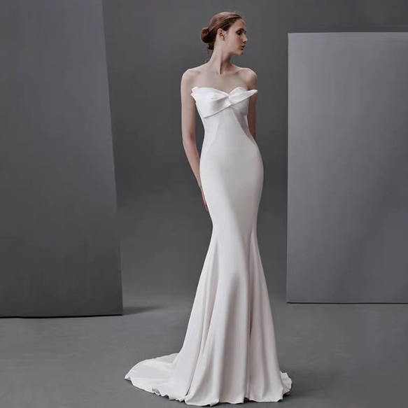 マーメイド　ウェディングドレス　結婚式　オーダーサイズ 1枚目の画像