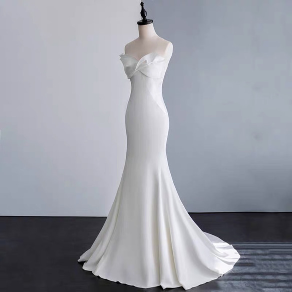 マーメイド　ウェディングドレス　結婚式　オーダーサイズ 3枚目の画像