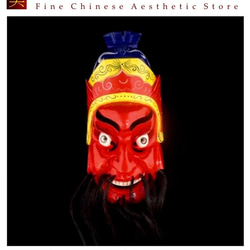 貴州漢民族 儺戯仮面 中国インテリア ウォール装飾 儀式ダンス 100%ウッド クラフト 民族アート#111 1枚目の画像