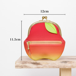 鮮やかりんご がま口財布 7枚目の画像