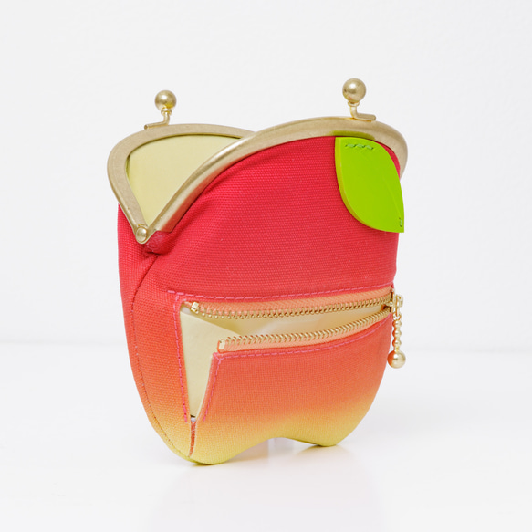 鮮やかりんご がま口財布 2枚目の画像