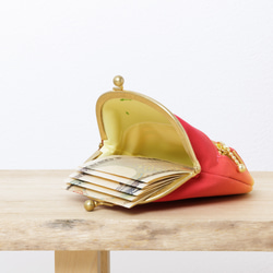 鮮やかりんご がま口財布 3枚目の画像