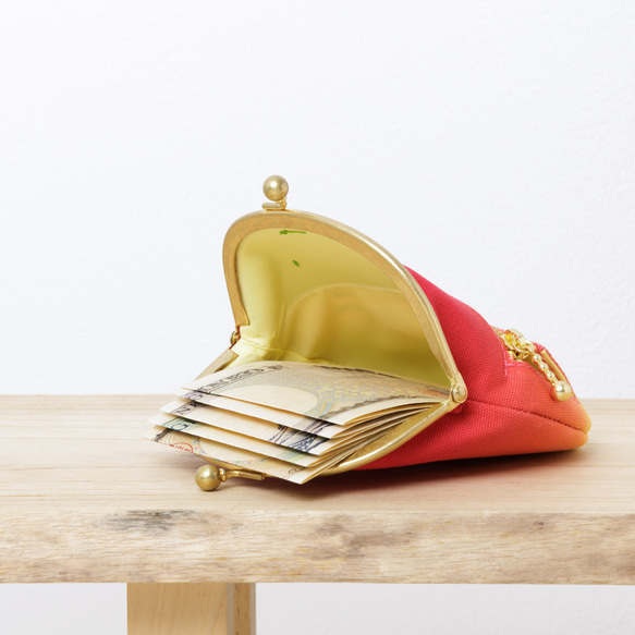 鮮やかりんご がま口財布 3枚目の画像