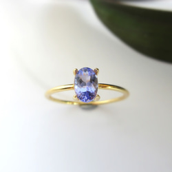 [美麗的顏色] 6 x 4 毫米美麗的“坦桑石”戒指 [十二月生日石] 第11張的照片