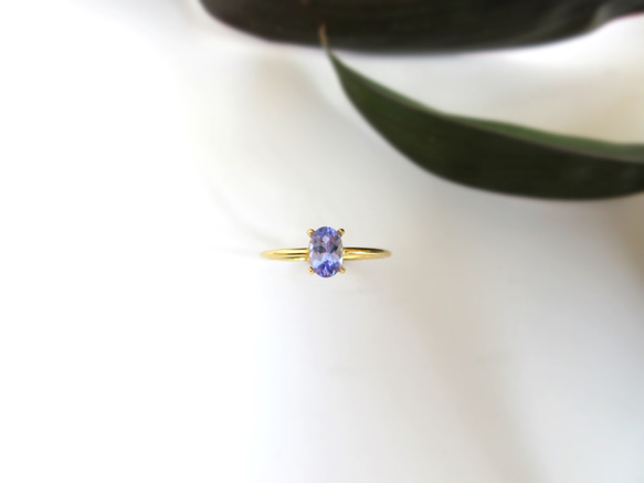 [美麗的顏色] 6 x 4 毫米美麗的“坦桑石”戒指 [十二月生日石] 第13張的照片