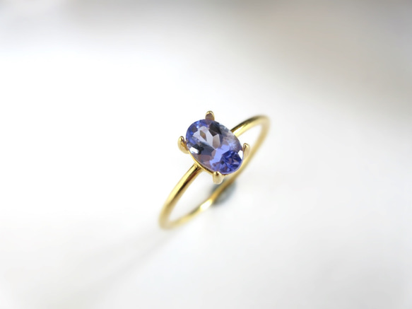 [美麗的顏色] 6 x 4 毫米美麗的“坦桑石”戒指 [十二月生日石] 第14張的照片