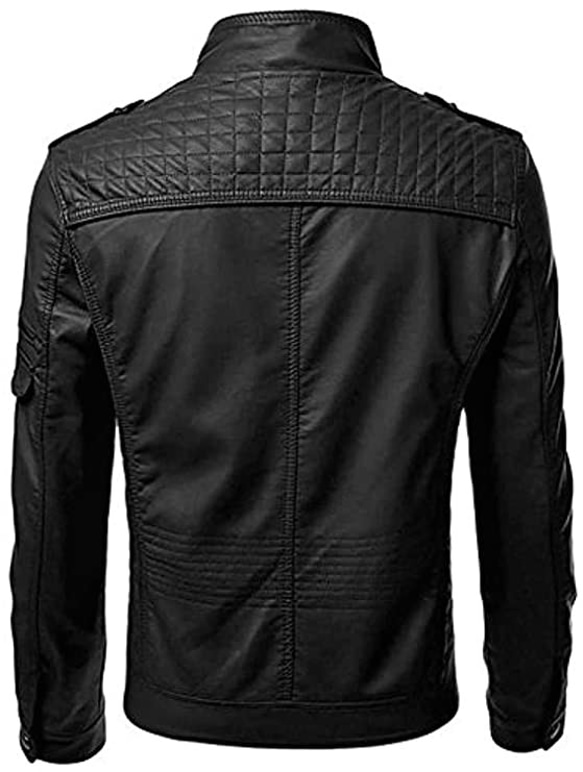 羊革・キルティングヨーク付きジャケット Sheep Leather Jacket with Quilted Yoke 2枚目の画像