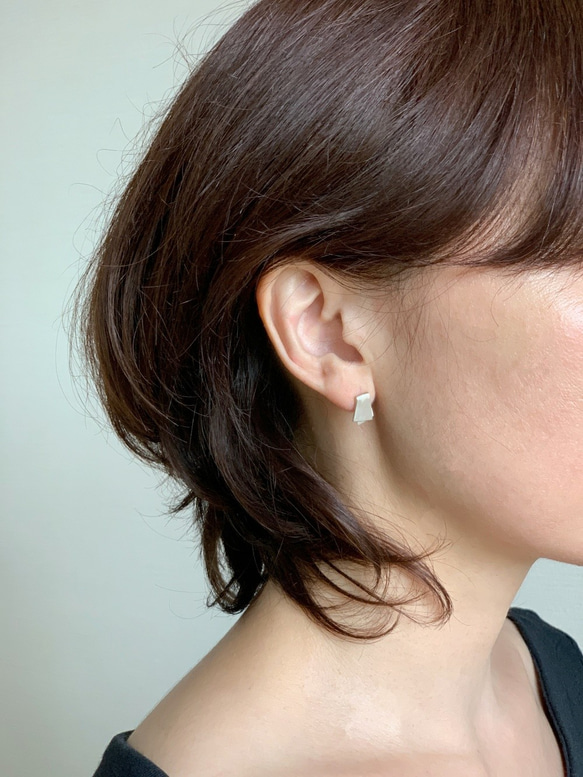 【Pt900】Dessin / Cloth: Pierced Earrings 第2張的照片