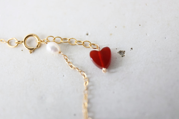 14KGF ruby redheart　bracelet [kgf3995] 3枚目の画像