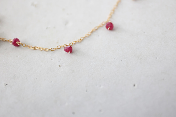 14KGF ruby redheart　bracelet [kgf3995] 5枚目の画像