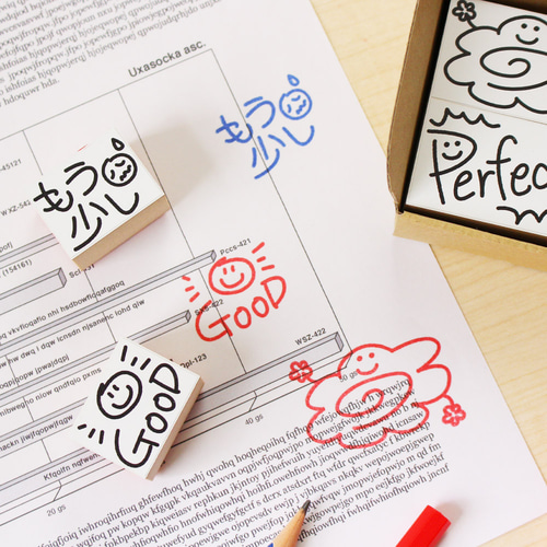 スタンプ かわいい はんこ (#51) テスト 採点 はなまる 先生 せんせい