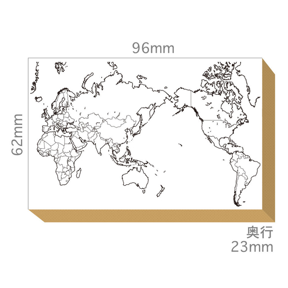 スタンプ 世界地図 トラベルグッズ トラベル  (#55)  ノート 記録 旅行 旅行 はんこ 木製 ゴム印 プレゼント 8枚目の画像