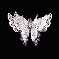 透かしパーツ　真鍮　バタフライ 蝶  ちょうちょ ヘアアクセサリー　カラーMIX　6枚 4枚目の画像