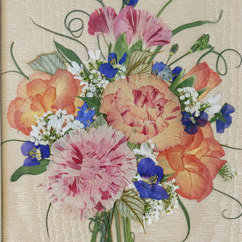 押し花 押し花額 押し花アート ひな祭り てまり 和風 和モダン