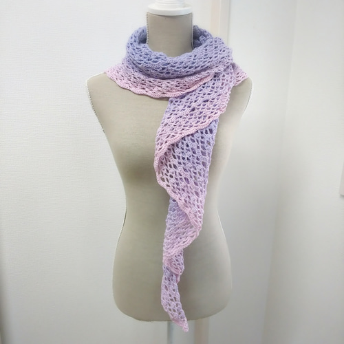 他店にて完売＊ショール 三角ショール バレエショール コットン 手編み