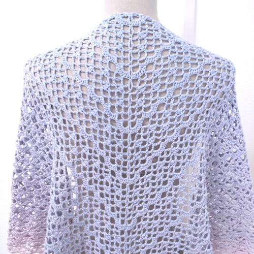 他店にて完売＊ショール 三角ショール バレエショール コットン 手編み