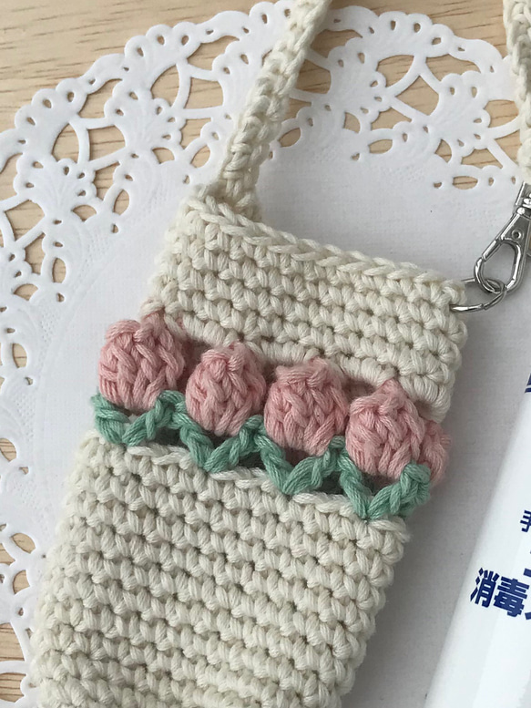 50ml携帯用アルコールスプレーボトルホルダー♡チューリップ 7枚目の画像