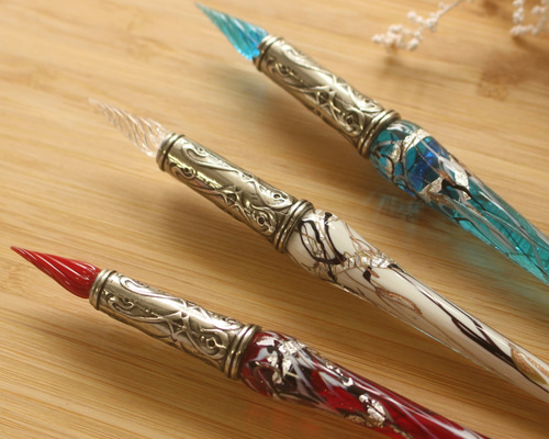 Bortoletti】SET30 ガラスペン＋インク【専用ボックス】 ペン・筆記