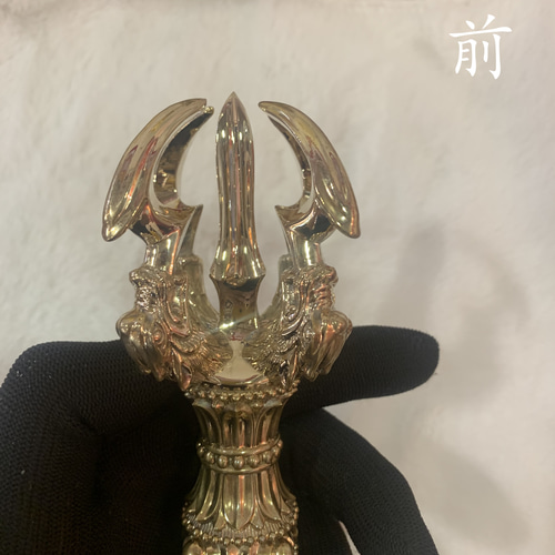 チベット密教法器 四大明王 五鈷杵 金剛杵 真鍮製 vajra 仏教 22cm 