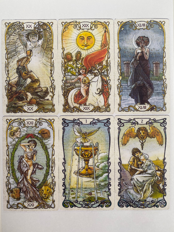 オリジナル 生地 ブロックデザイン ミュシャ タロットカード 大