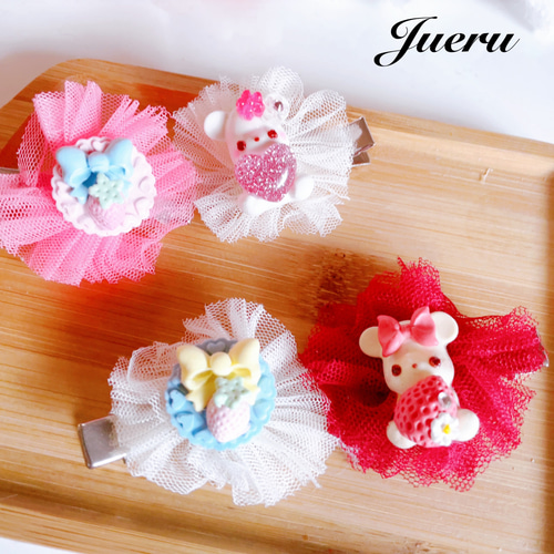 ̮ヘアゴムヘアピンアニマルセット