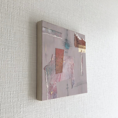 抽象コラージュ「あしたの設計図」アートパネル 絵画 kojirushi