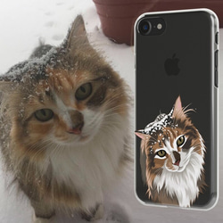 【オーダーメイド】うちの子 スマホケース 猫犬 ペット 肖像画似顔絵 iPhone 15 14 Android全機種対応 1枚目の画像