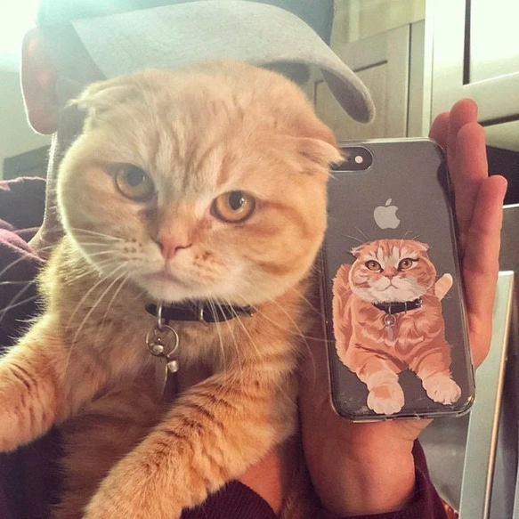 [客製化] My Child 智慧型手機保護殼貓狗寵物肖像漫畫相容於所有 iPhone 15 14 Android 型號 第5張的照片