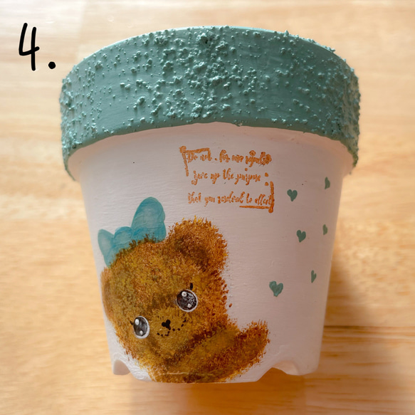 クマのリメイク鉢② かすみ