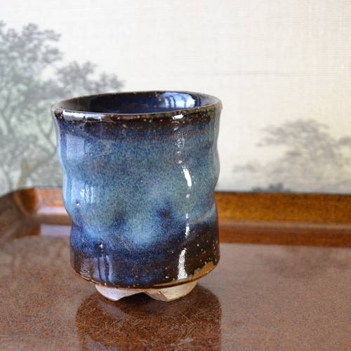 草胆庵 植草達郎 萩焼 茶盌 共箱共布 抹茶碗 抹茶茶碗