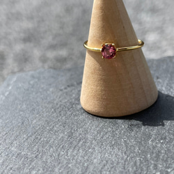 Rose pink ring   マラヤガーネット 2枚目の画像