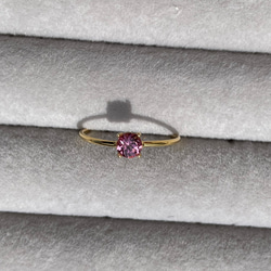 Rose pink ring   マラヤガーネット 5枚目の画像