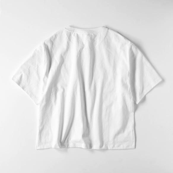 【受注制作】ビッグシルエットTシャツ《白樺並木のシマエナガA》 4枚目の画像