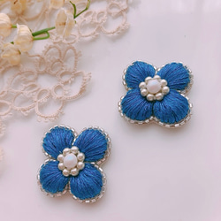新♡紫陽花ピアス7 ≪SERASTINY / セラスティニー≫K10製 月うさぎ-/天然