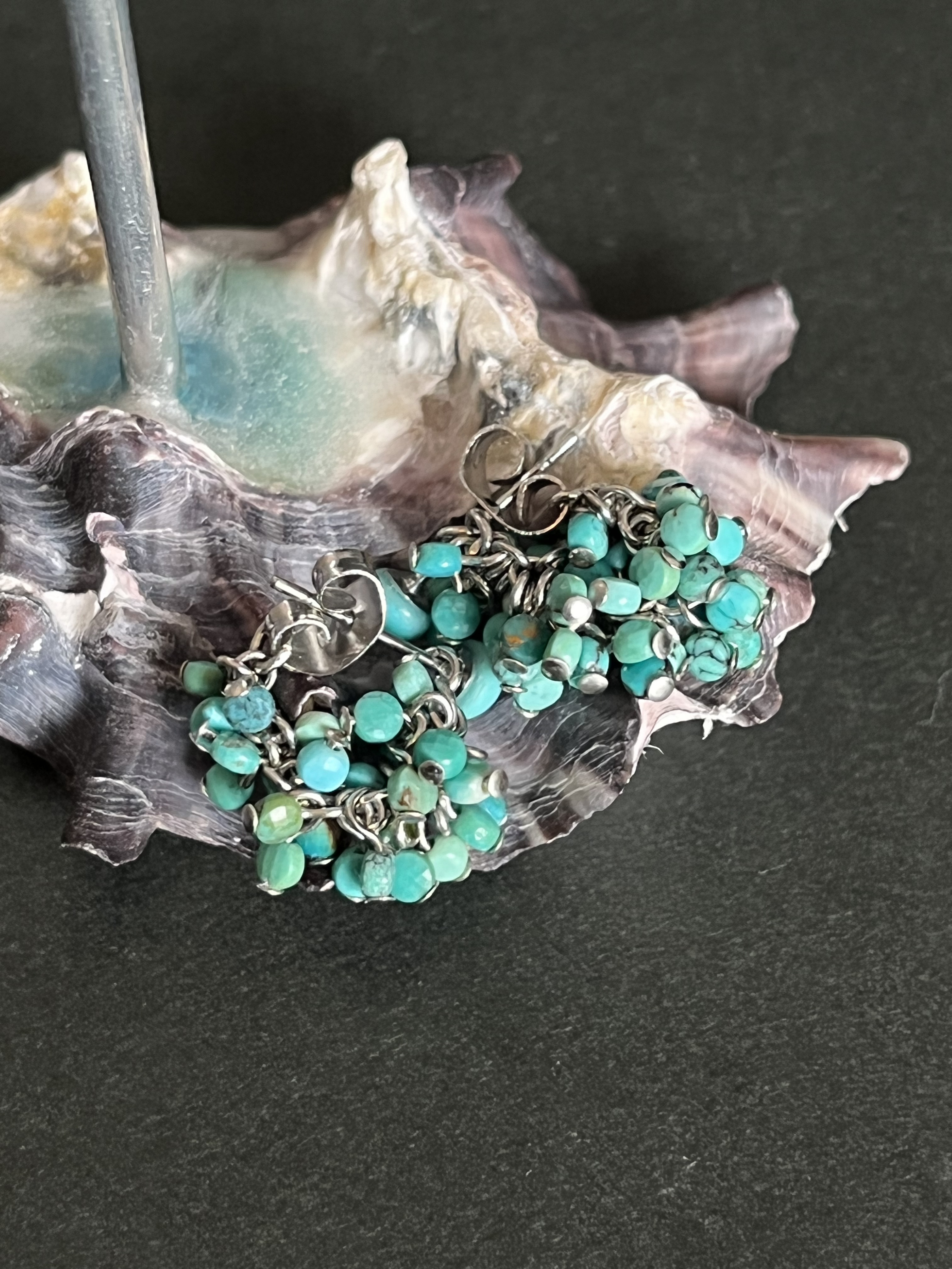 房 ターコイズ2wayピアス