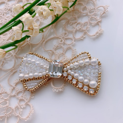 オートクチュール刺繍～リボンブローチ ブローチ Atelier Le Coeur 