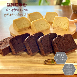 グルテンフリー　ヴィーガン米粉シフォンケーキ＆ガトーショコラお菓子セット(gift01) 1枚目の画像