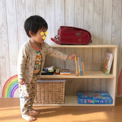 ハンドメイド　2way オモチャ棚　モンテッソーリ　木製棚　w64 角丸み加工 948905d1db5e76d52d4ca2e811588a