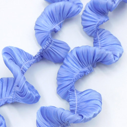 シャイニープリーツ フープフリルリボン（ Wistaria Blue / ウイスタリアブルー）×50cm 3枚目の画像