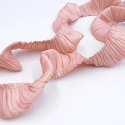 シャイニープリーツ フープフリルリボン（Baby Pink / ベビーピンク）×50cm 2枚目の画像